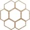 Ekena Millwork Florin Wood Fretwork Pierced Ceiling Medallion, Red Oak, 22"OD x 9 3/8"ID x 1/4"T CMWP22X22X0250FORO - alternate 1